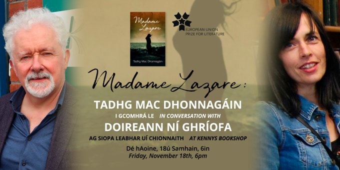  Tadhg Mac Dhonnagáin presents his book in Galway