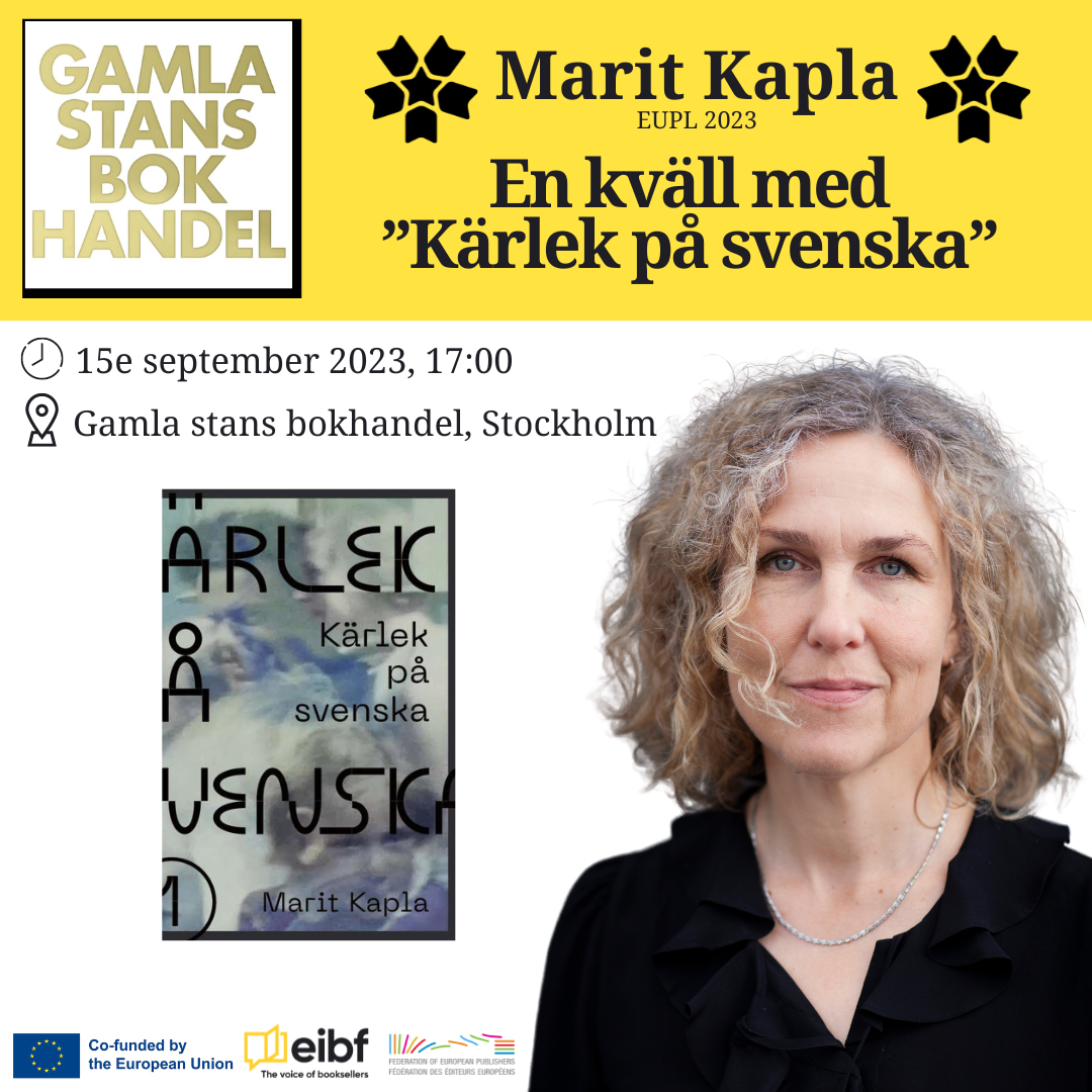 Marit Kapla event at bookshop in Stockholm