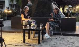 Anja Mugerli at Booksa in Zagreb