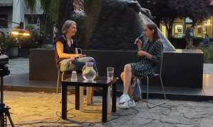 Anja Mugerli at Booksa in Zagreb
